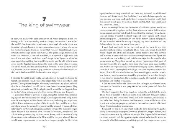 Panos chapter 7, 'The king of swimwear'.