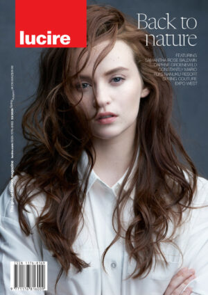 Lucire 53 cover with Samantha Rose Baldwin, photographed by Jon Moe.